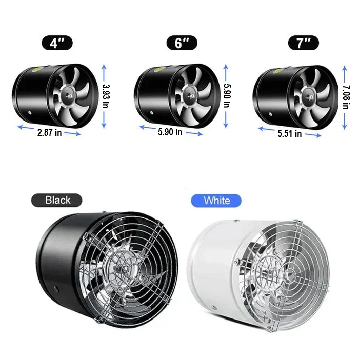 Powerful and Silent Extractor Fan - WhisperFlow-Black-2.87 × 3.94 in-Nora Luxe
