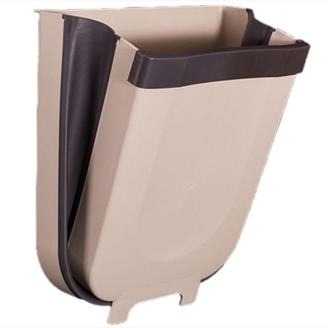 Practical Wall Waste Bin - CleanFold-Brown-Nora Luxe