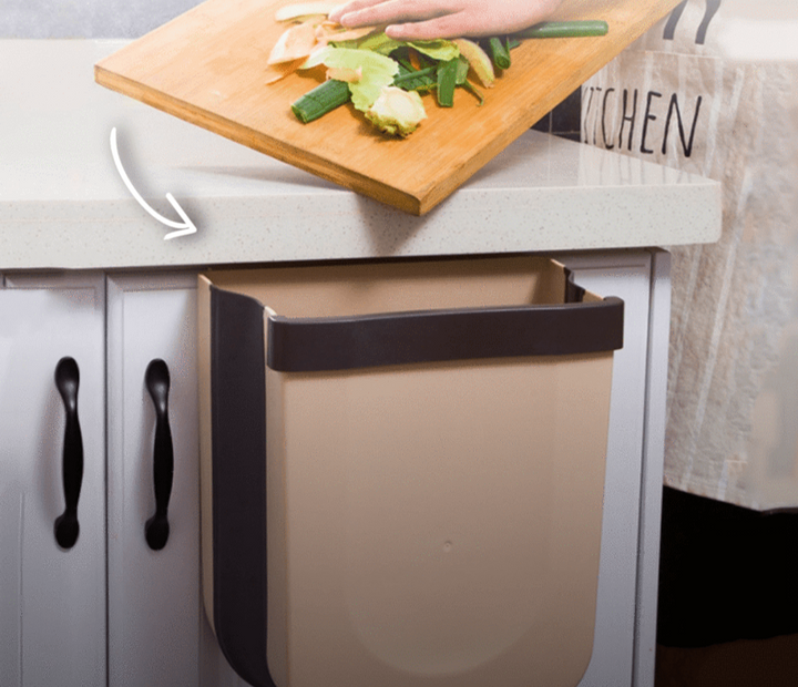 Practical Wall Waste Bin - CleanFold-White-Nora Luxe