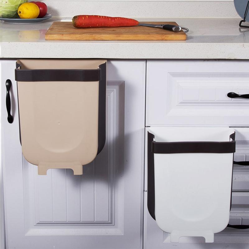 Practical Wall Waste Bin - CleanFold-White-Nora Luxe