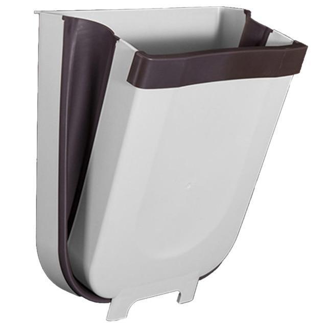 Practical Wall Waste Bin - CleanFold-White-Nora Luxe