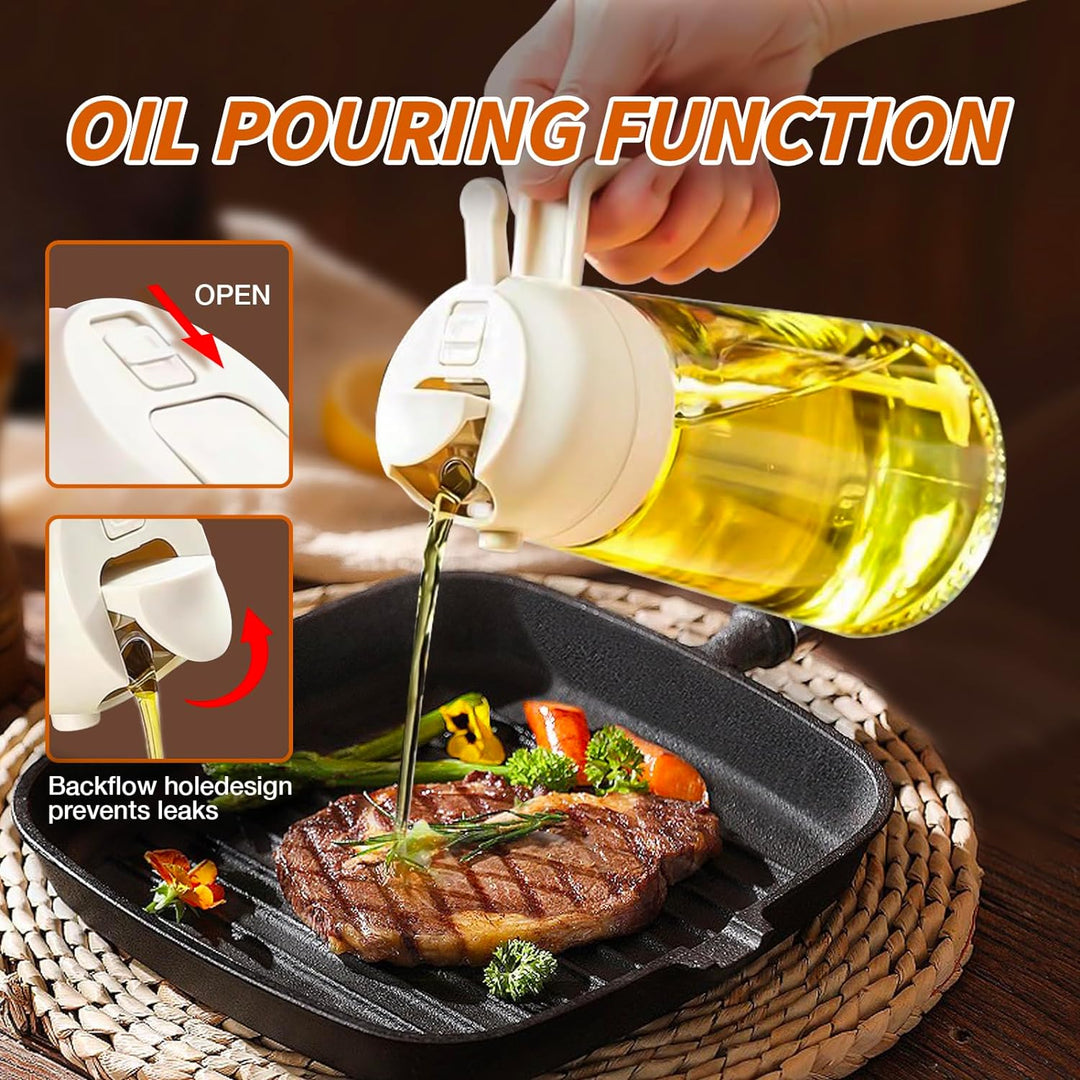 Premium 2-in-1 Olive Oil Spray - DualSpray-White-Nora Luxe