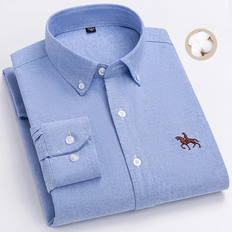 Premium Cotton Shirt - Hugo-Light Blue-40 / ~M-Nora Luxe