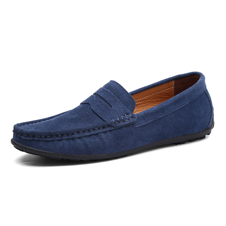 Premium leather shoes for men – Leandro-Navy blue-5.5-Nora Luxe