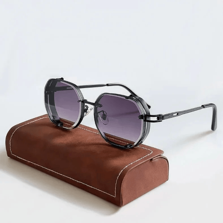 Premium men's sunglasses with an elegant frame – UrbanValence-Purple-The Livary