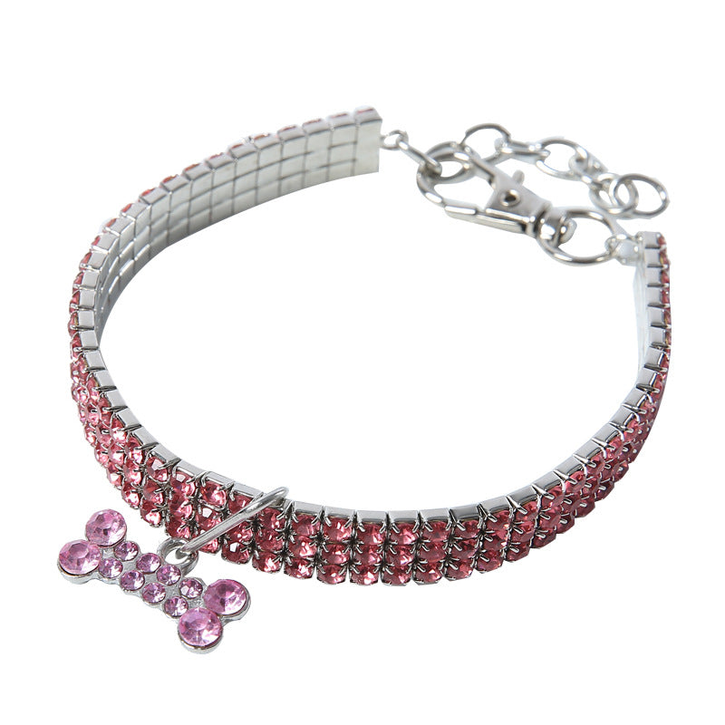 Premium Pet Collar - Bling It On-Pink-S 7.68 x 0.79 x 0.39 inches-Nora Luxe