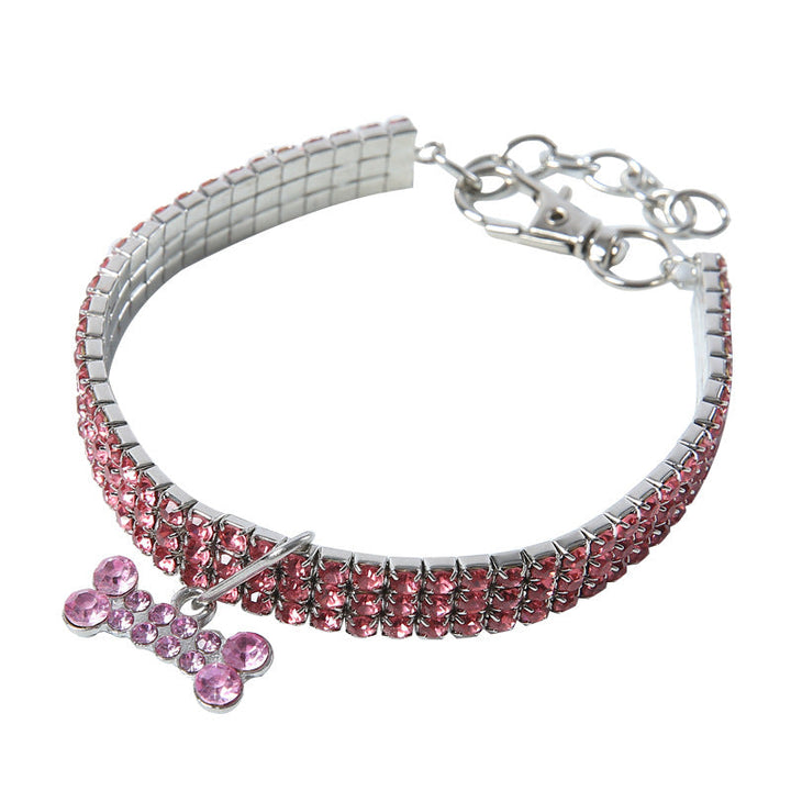 Premium Pet Collar - Bling It On-Pink-S 7.68 x 0.79 x 0.39 inches-Nora Luxe