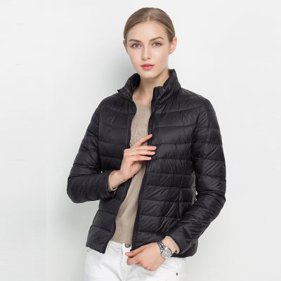 Feather-light women's down jacket - Alina Autumn Magic