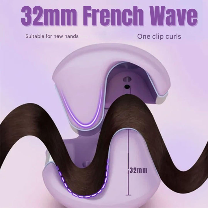 Professional Curling Iron for Perfect Waves - Waveva-Purple-The Livary