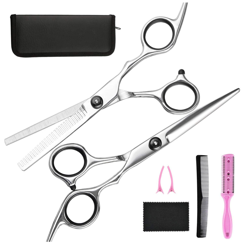 Professional Hair Cutting & Thinning Scissors Set-Black-Nora Luxe
