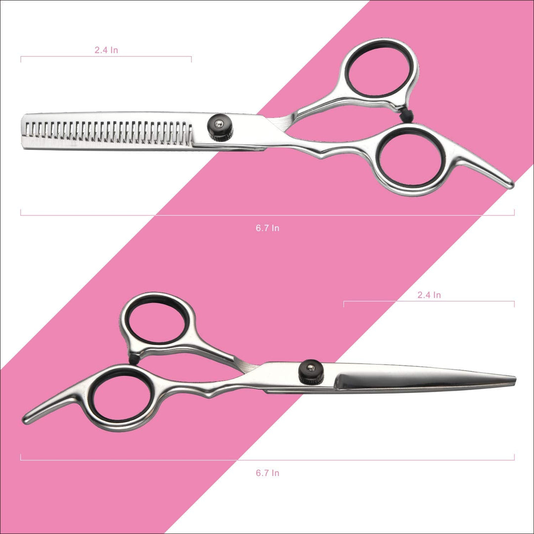 Professional Hair Cutting & Thinning Scissors Set-Black-Nora Luxe
