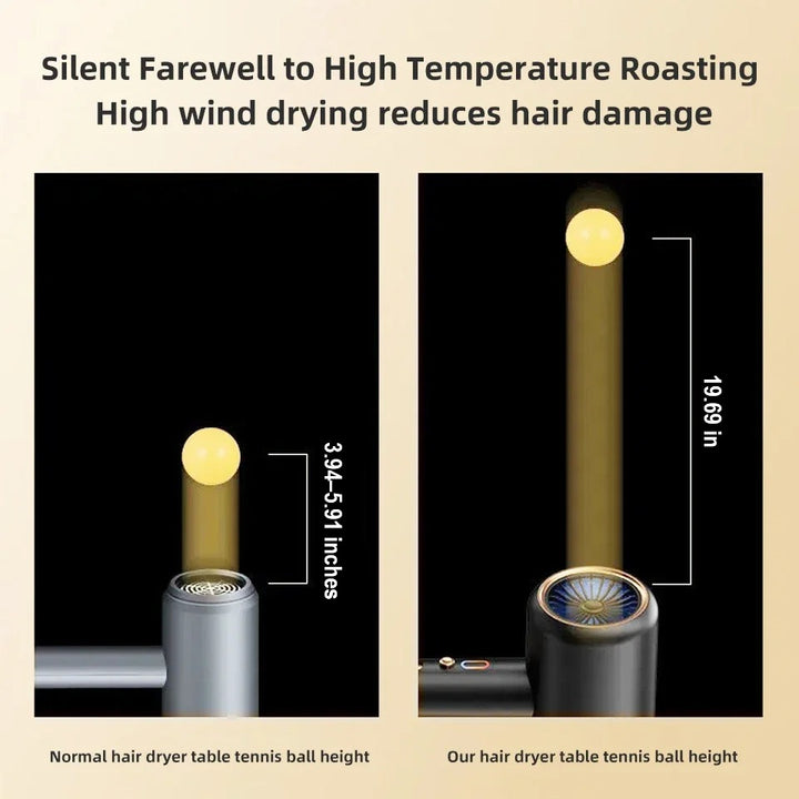 PROFESSIONAL HAIRDRYER 2400W WITH COLD AND HOT AIR - NEGATIVE IONS - POWERFUL HAIR DRYER FOR SALON RESULTS-Black-Nora Luxe