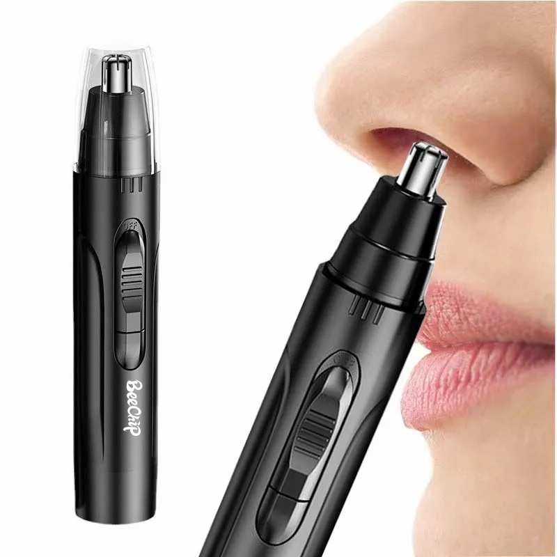 PROFESSIONAL PAINLESS NOSE & EAR HAIR TRIMMER FOR MEN AND WOMEN - RECHARGEABLE