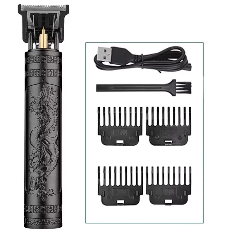 PROFESSIONAL RECHARGEABLE CLIPPER – VINTAGE STYLE FOR PRECISE TRIMMING-Black-Nora Luxe