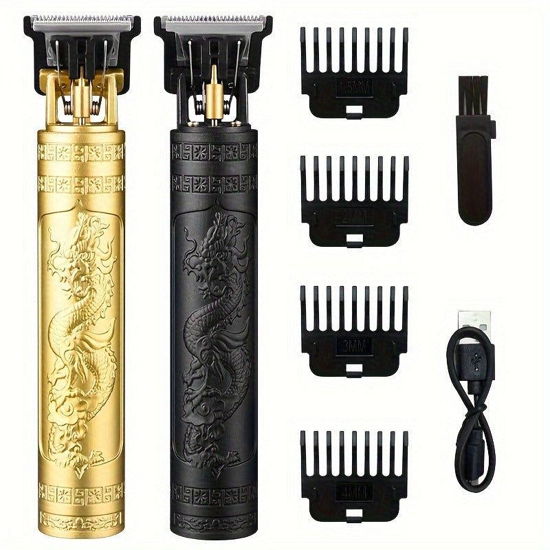 PROFESSIONAL RECHARGEABLE CLIPPER – VINTAGE STYLE FOR PRECISE TRIMMING-Gold-Nora Luxe