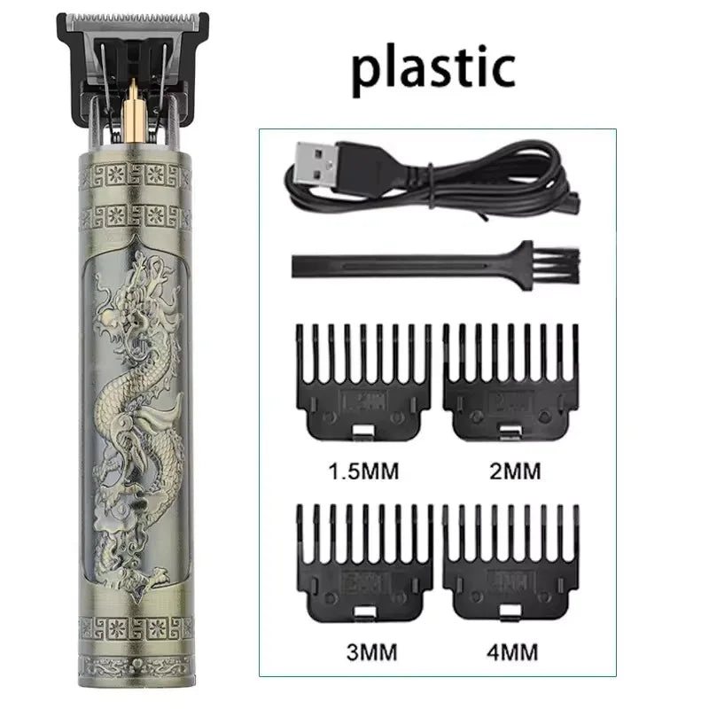 PROFESSIONAL RECHARGEABLE CLIPPER – VINTAGE STYLE FOR PRECISE TRIMMING-Gold-Nora Luxe