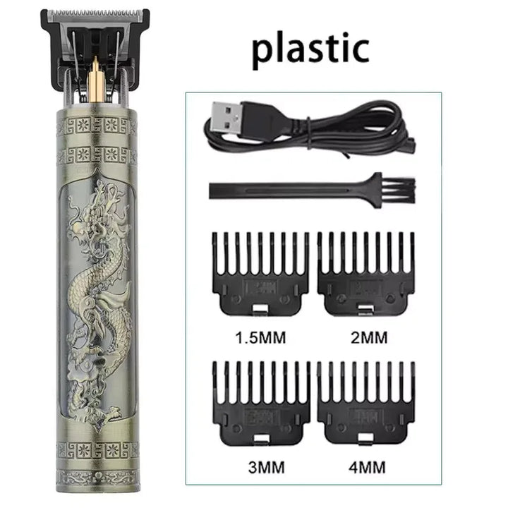 PROFESSIONAL RECHARGEABLE CLIPPER – VINTAGE STYLE FOR PRECISE TRIMMING-Gold-Nora Luxe
