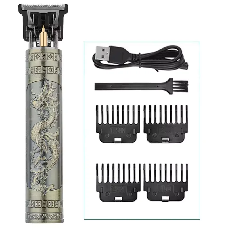 PROFESSIONAL RECHARGEABLE CLIPPER – VINTAGE STYLE FOR PRECISE TRIMMING-Silver-Nora Luxe