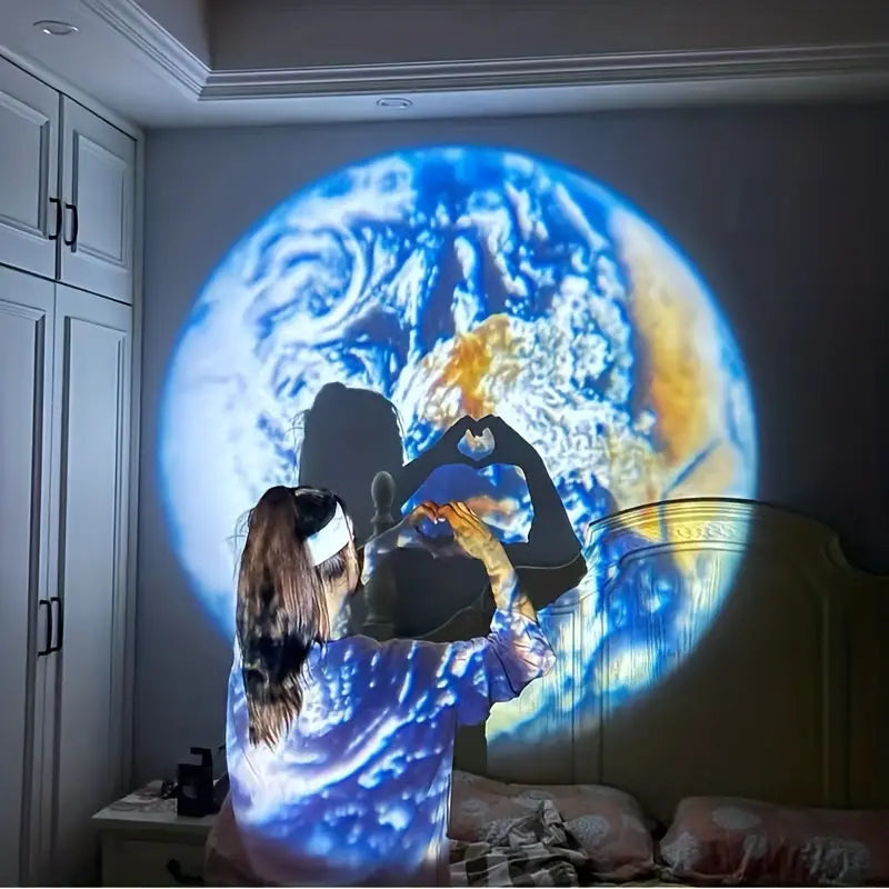 Projector lamp Earth and Moon - CelestiaGlow-Earth-Nora Luxe