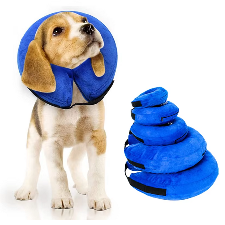 Protective Inflatable Dog Collar - Soft & Comfortable Recovery Collar-Blue-S-Nora Luxe