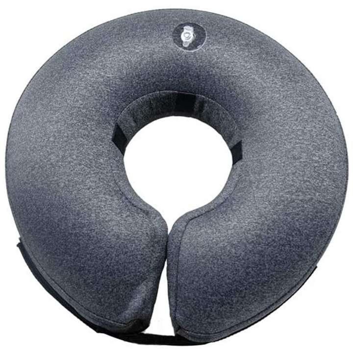 Protective Inflatable Dog Collar - Soft & Comfortable Recovery Collar-Gray-S-Nora Luxe