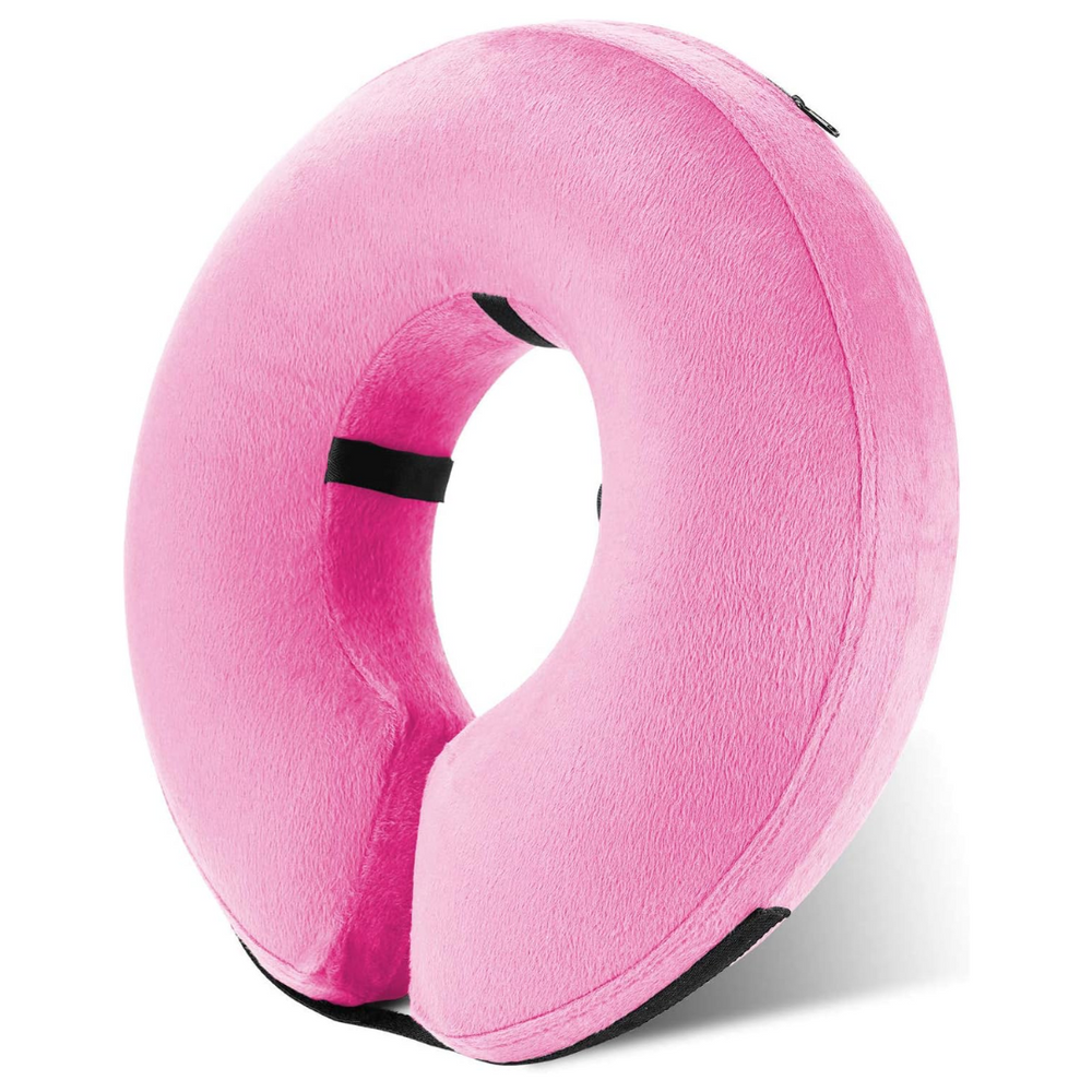 Protective Inflatable Dog Collar - Soft & Comfortable Recovery Collar-Pink-S-Nora Luxe