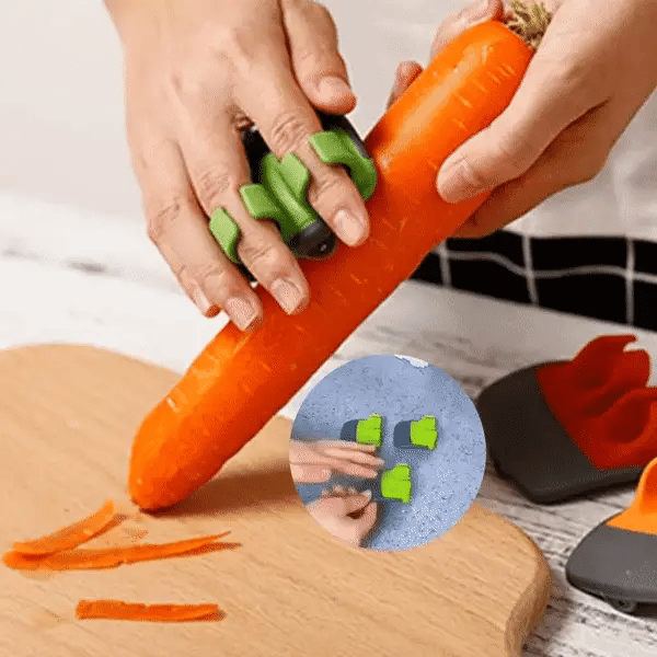 Protective Vegetable Peeler - FingerGuard-Green-Nora Luxe