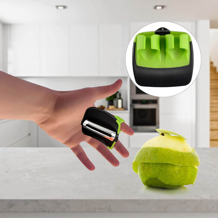 Protective Vegetable Peeler - FingerGuard-Green-Nora Luxe