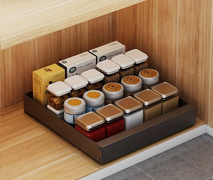 Pull-Out Kitchen Cabinet Organizer - Lina-Black-15.75 inches-Nora Luxe