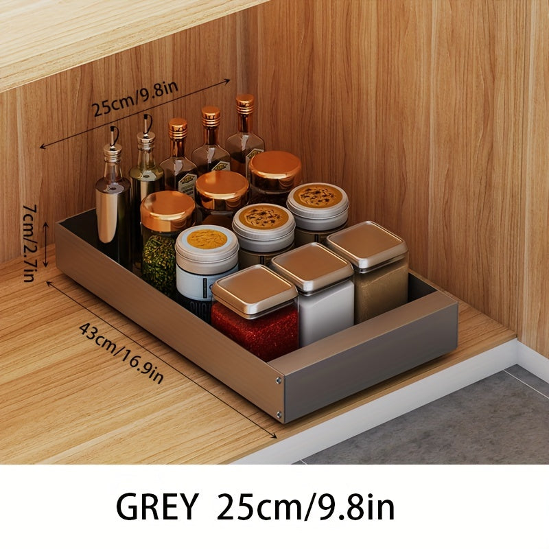 Pull-Out Kitchen Cabinet Organizer - Lina-Black-9.84 inches-Nora Luxe