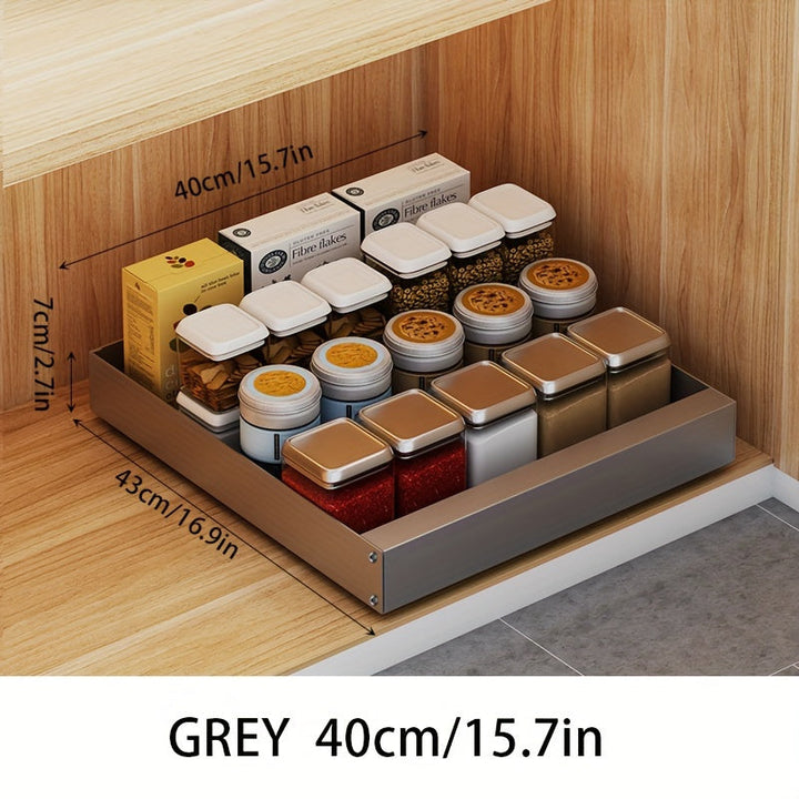 Pull-Out Kitchen Cabinet Organizer - Lina-Black-9.84 inches-Nora Luxe