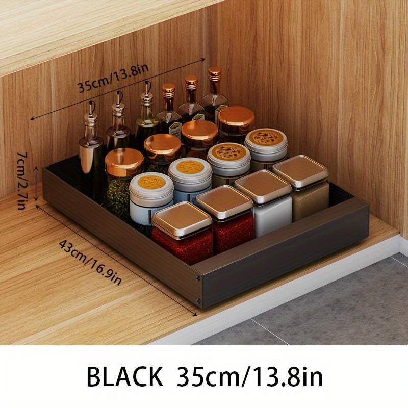 Pull-Out Kitchen Cabinet Organizer - Lina-Black-9.84 inches-Nora Luxe