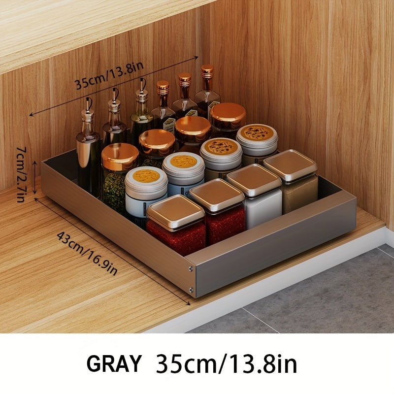Pull-Out Kitchen Cabinet Organizer - Lina-Black-9.84 inches-Nora Luxe