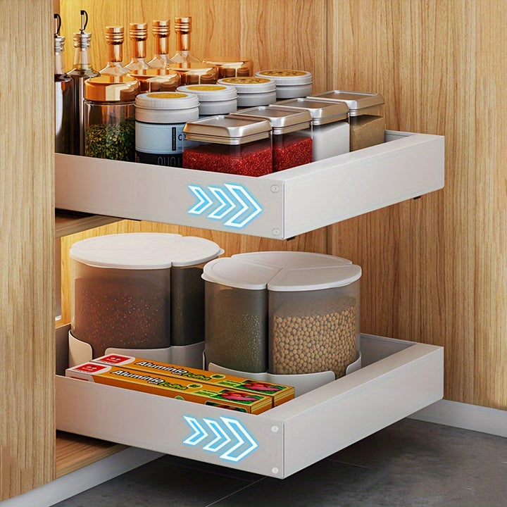 Pull-Out Kitchen Cabinet Organizer - Lina-Black-9.84 inches-Nora Luxe