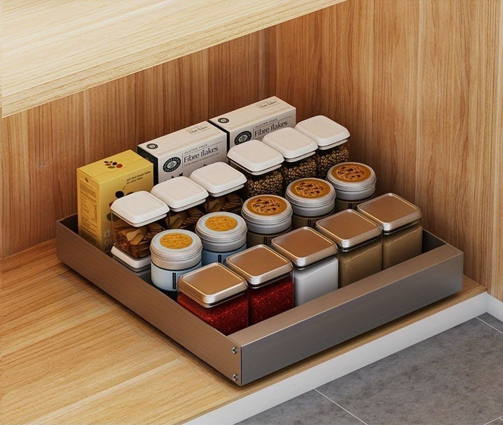 Pull-Out Kitchen Cabinet Organizer - Lina-Gray-15.75 inches-Nora Luxe