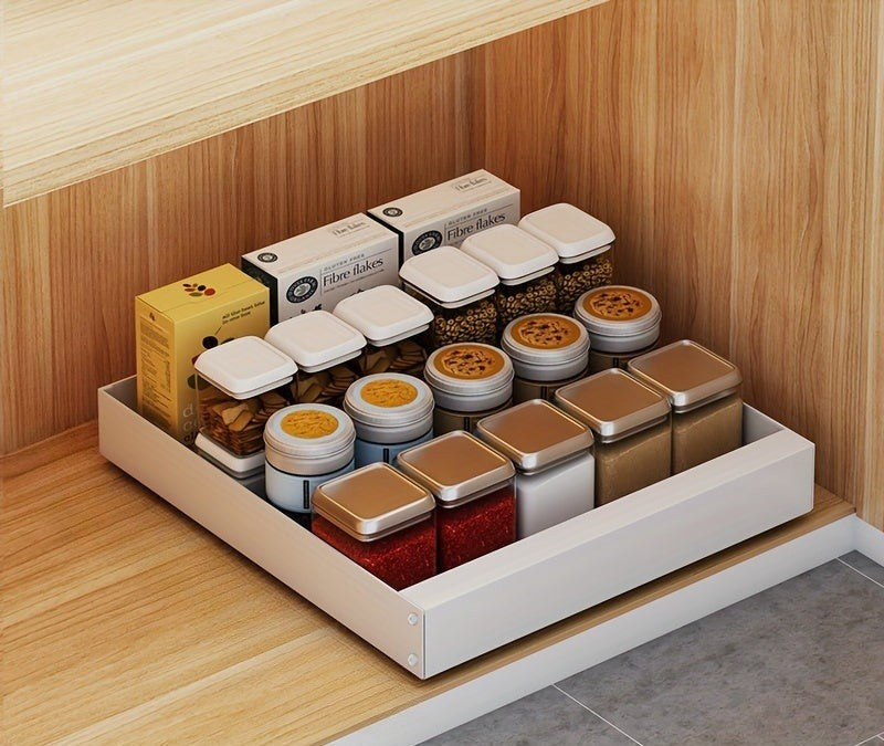 Pull-Out Kitchen Cabinet Organizer - Lina-White-15.75 inches-Nora Luxe