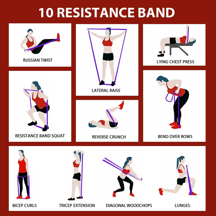 Pull-Up Assist Resistance Bands Set – Training Bands for Strength Training-5-85 LBS Multicolored-Nora Luxe