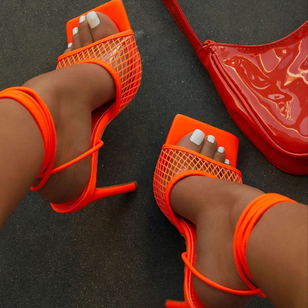 Pumps with a pointed design – Céleste-Orange-3-Nora Luxe