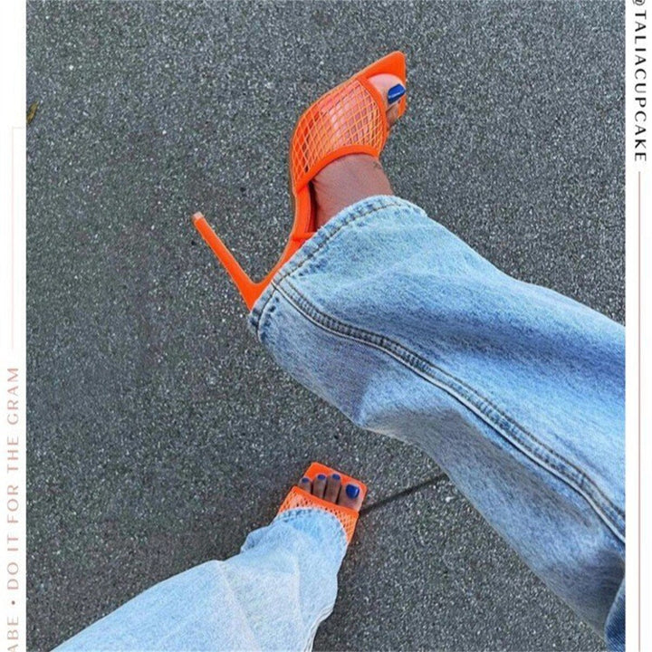 Pumps with a pointed design – Céleste-Orange-3-Nora Luxe