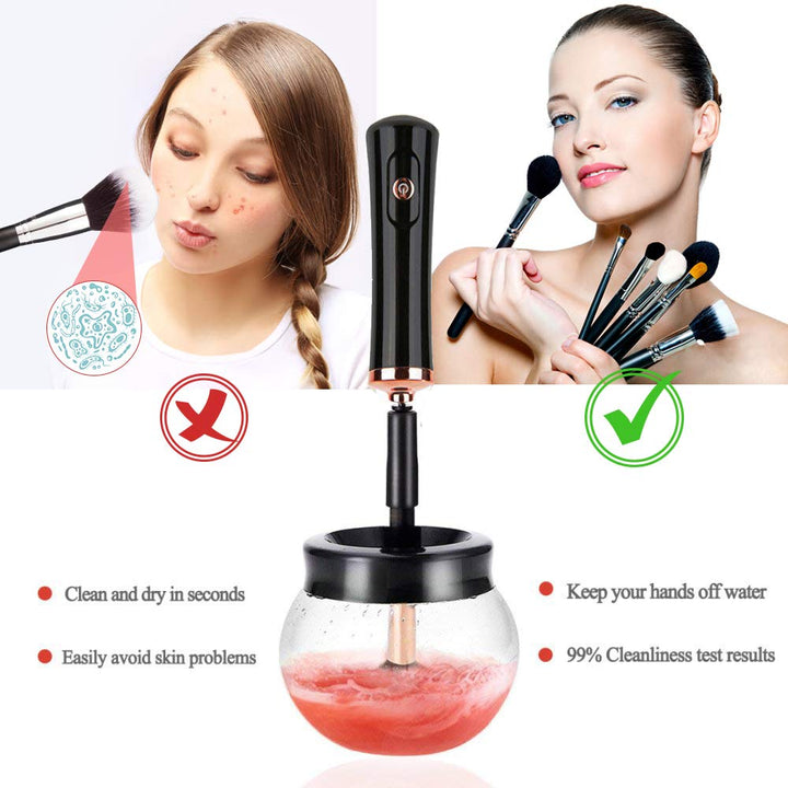 Quick Drying Electric Makeup Brush Cleaner – Clean & Ready to Use Immediately!-Black-Nora Luxe