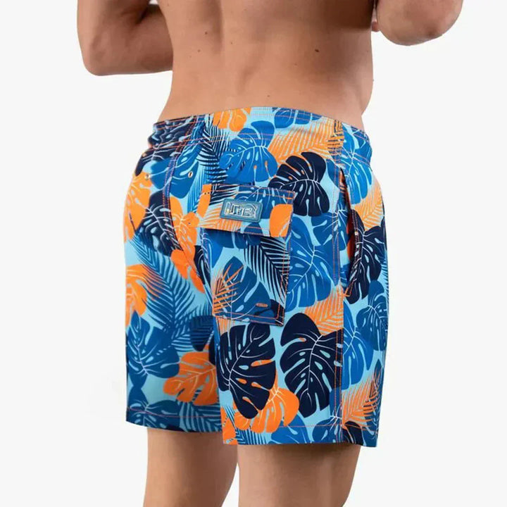 Quick-Drying Men's Swim Shorts with Modern Fit – Dario-Red-S-State of Style