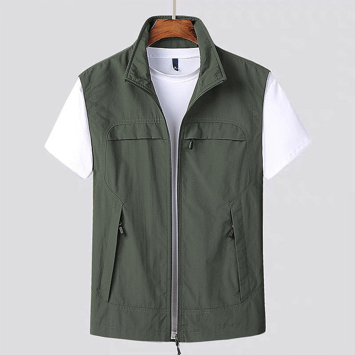 Quick-drying men's vest for outdoor adventures – Arvid-Army green-S-Nora Luxe