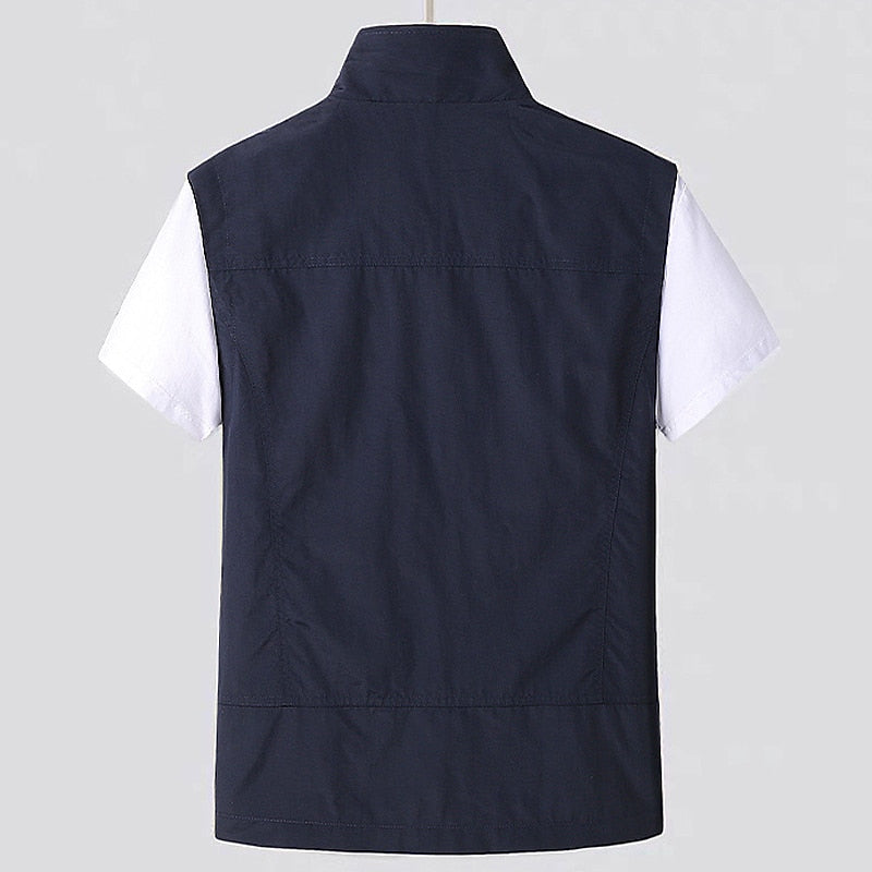 Quick-drying men's vest for outdoor adventures – Arvid-Dark blue-S-Nora Luxe