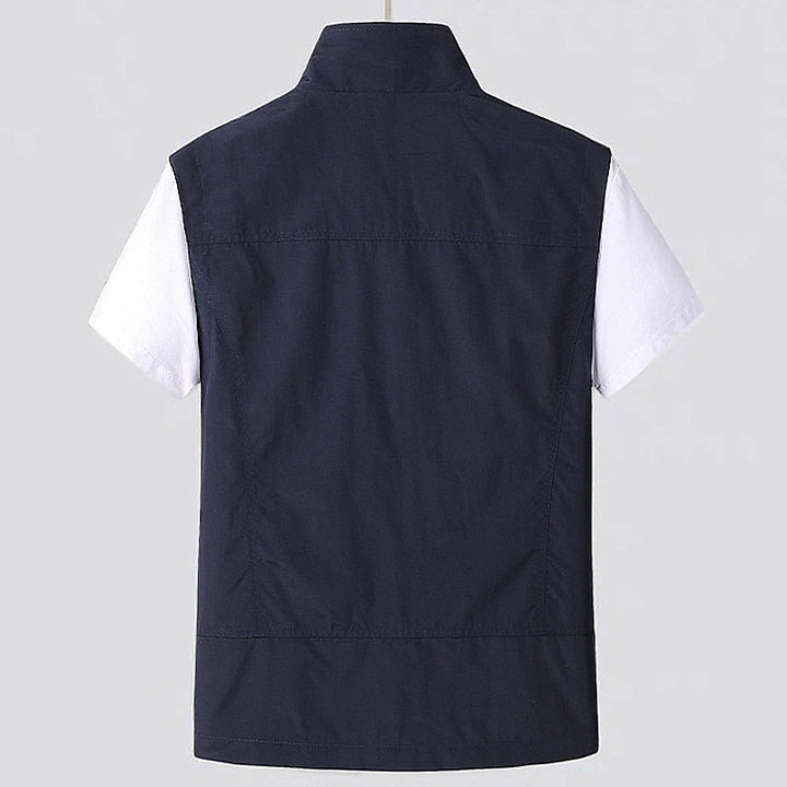 Quick-drying men's vest for outdoor adventures – Arvid-Dark blue-S-Nora Luxe