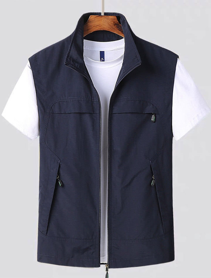Quick-drying men's vest for outdoor adventures – Arvid-Dark blue-S-Nora Luxe
