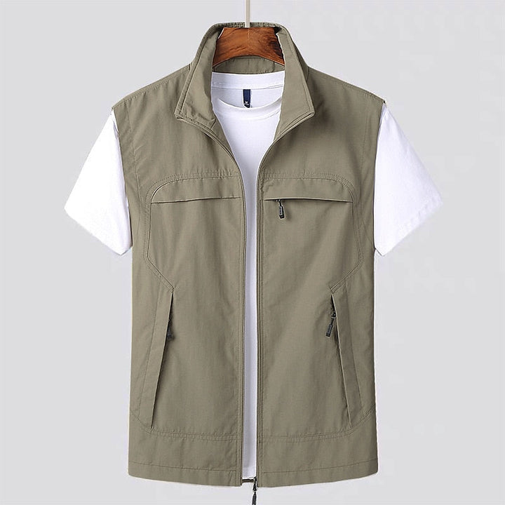 Quick-drying men's vest for outdoor adventures – Arvid-Khaki-S-Nora Luxe
