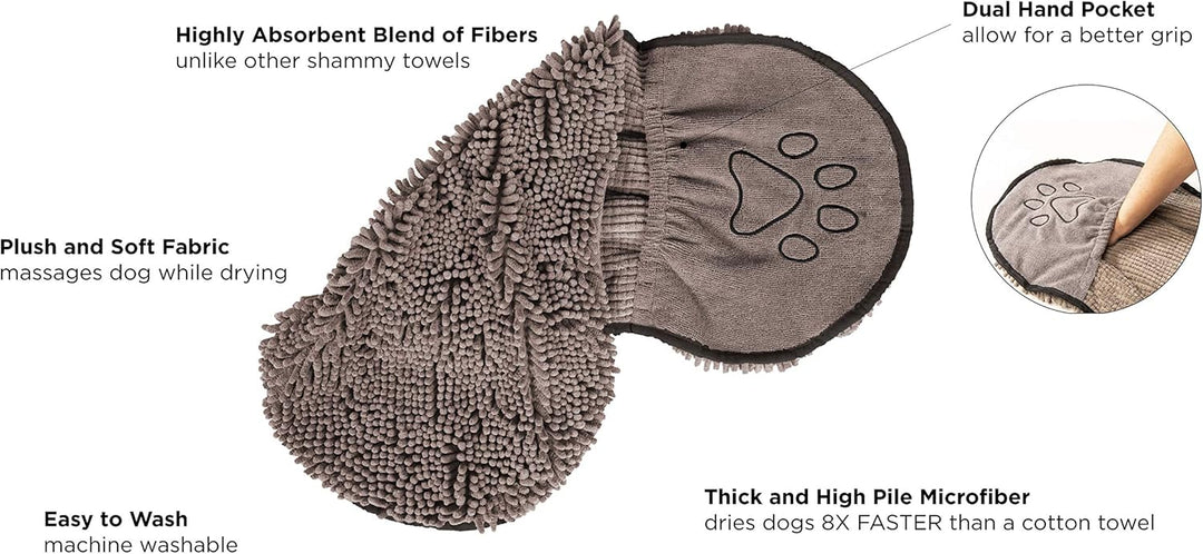 Quick-Drying Microfiber Dog Towel - Super Absorbent & Soft-Gray-Nora Luxe