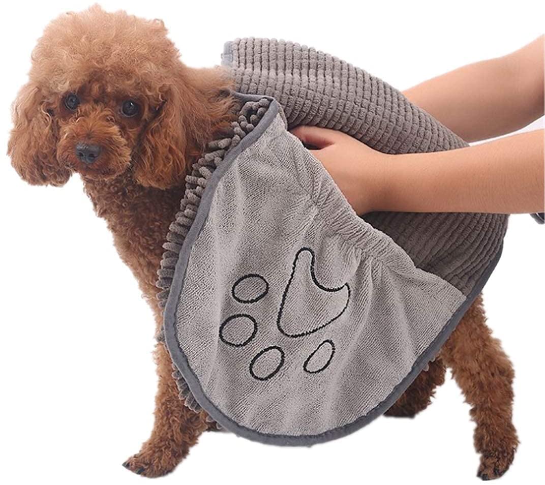 Quick-Drying Microfiber Dog Towel - Super Absorbent & Soft-Gray-Nora Luxe