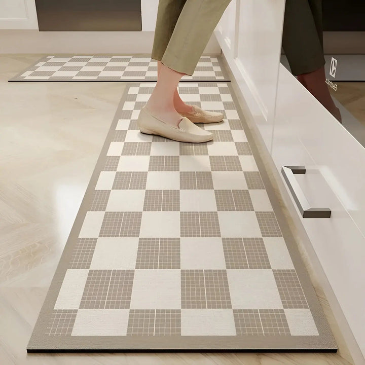 Quick-Drying Super Absorbent Non-Slip Kitchen Mat - SplashEase-Blocked-15.75 in x 23.62 in-Nora Luxe