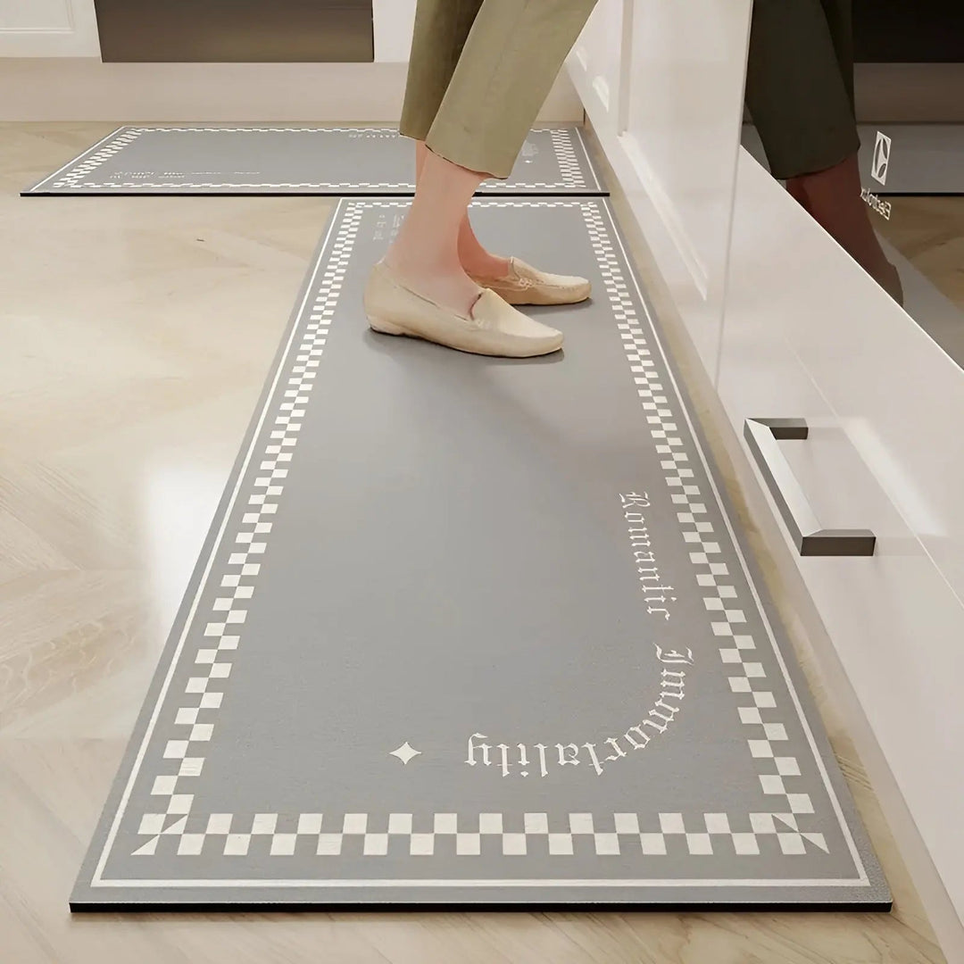 Quick-Drying Super Absorbent Non-Slip Kitchen Mat - SplashEase-Letters-15.75 in x 23.62 in-Nora Luxe